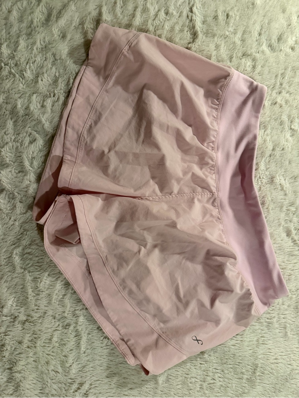 Women's Light Pink Athletic Shorts with lining